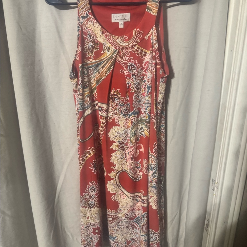 Signature by Robbie Bee Pink Halter Sundress Resort Wear